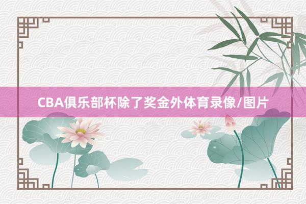 CBA俱乐部杯除了奖金外体育录像/图片