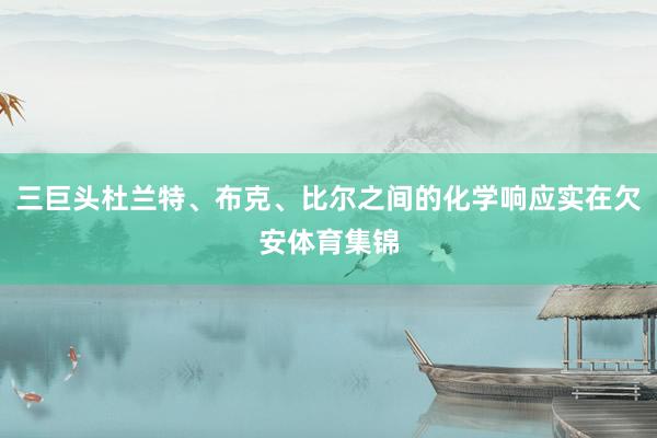 三巨头杜兰特、布克、比尔之间的化学响应实在欠安体育集锦