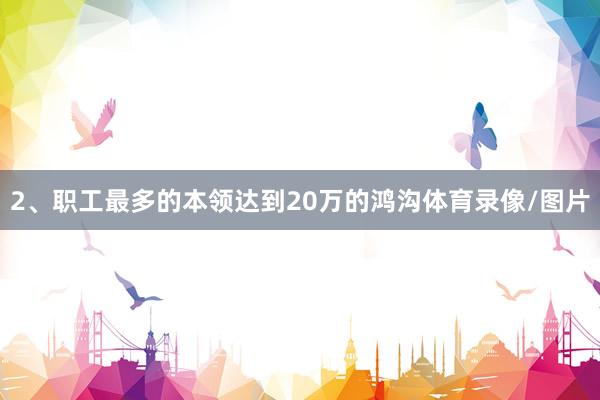 2、职工最多的本领达到20万的鸿沟体育录像/图片