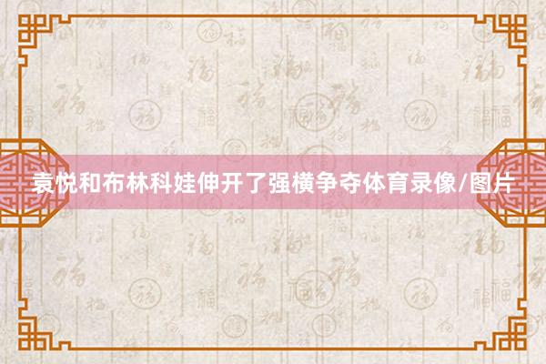 袁悦和布林科娃伸开了强横争夺体育录像/图片